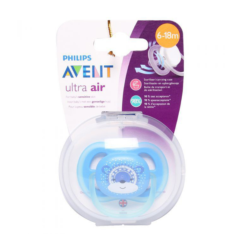 15. ty-ngam-thong-khi-ultra-air-philips-avent-cho-be-tu-6-18-thang-hinh-gau-vi-don-160322-1 Ty ngậm thông khí Ultra Air Philips Avent cho bé từ 6-18 tháng hình gấu (vỉ đơn)
